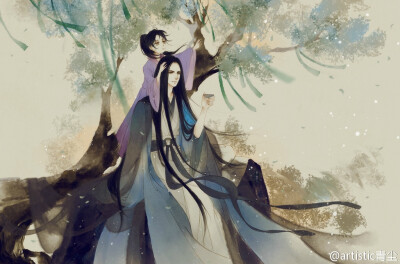 古风，插画，手绘，美人