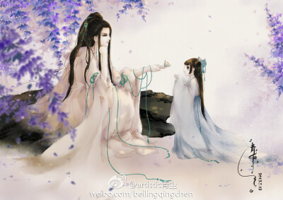 古风，插画，手绘，美人