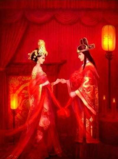 古风，插画，手绘，美人