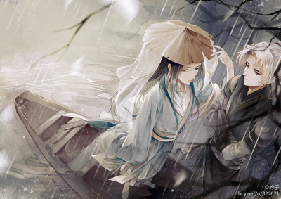 古风，插画，手绘，美人