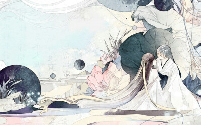 古风，插画，手绘，美人