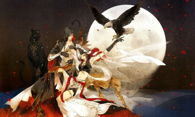 古风，插画，手绘，美人