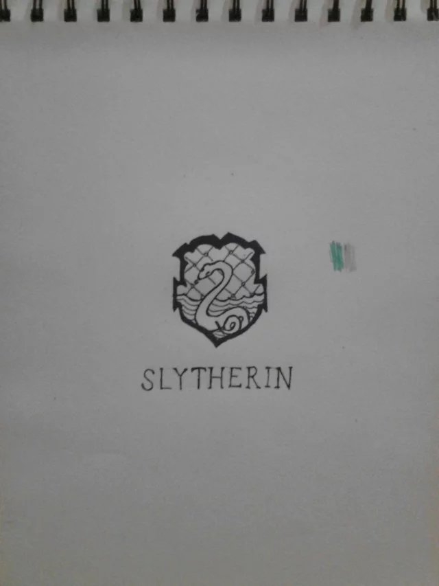 手绘斯莱特林logo SLYTHERIN 蛇院