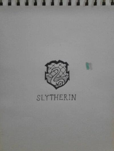 手绘斯莱特林logo SLYTHERIN 蛇院