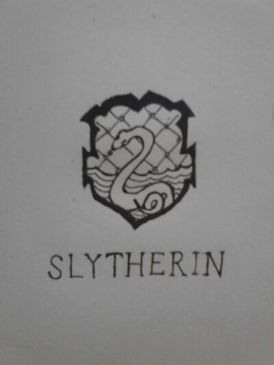 手绘斯莱特林logo SLYTHERIN 蛇院