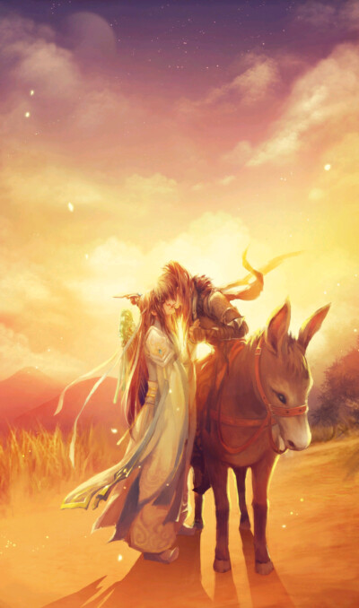 古风，插画，手绘，美人