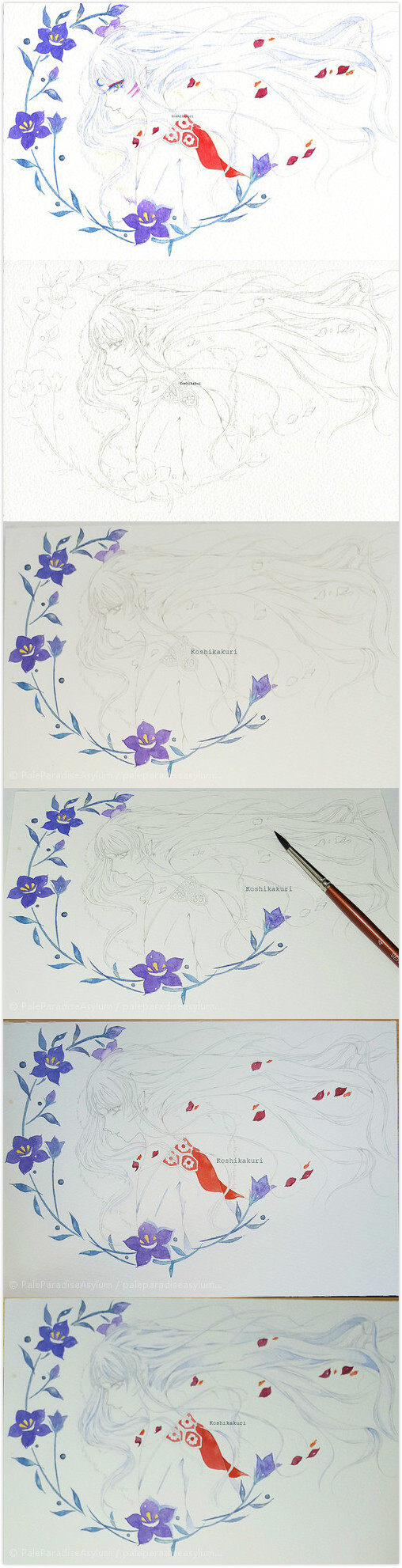 水彩 插画 教程 花卉 植物 小清新 手绘 人物 设计 图源网络 侵删 by 墨巷怀人