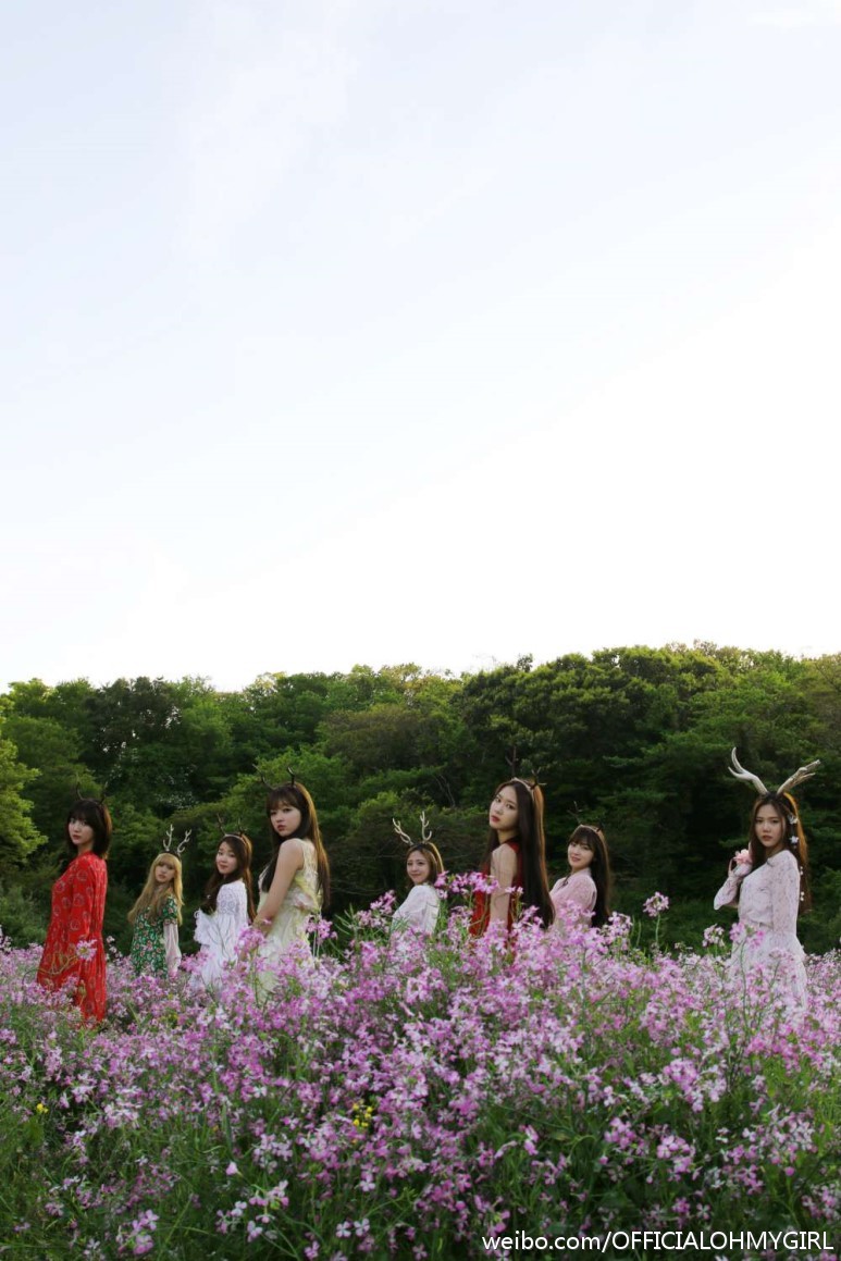 OH MY GIRL 金乂园（ARin）刘是我 YooA 裴有彬 Binnie 金祉呼 崔孝定 Mimi 金美贤 玄胜熙 申惠真