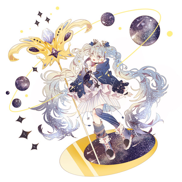  id=55682378作者：雲村コンバネ snowmiku 冬の夜 原设：piyo