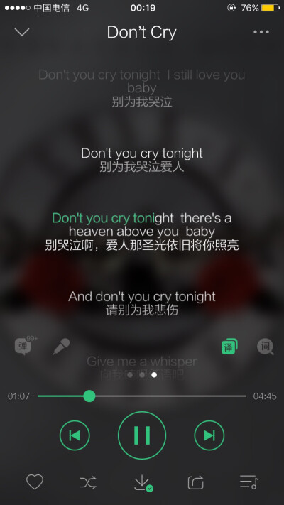 don’t cry 枪花