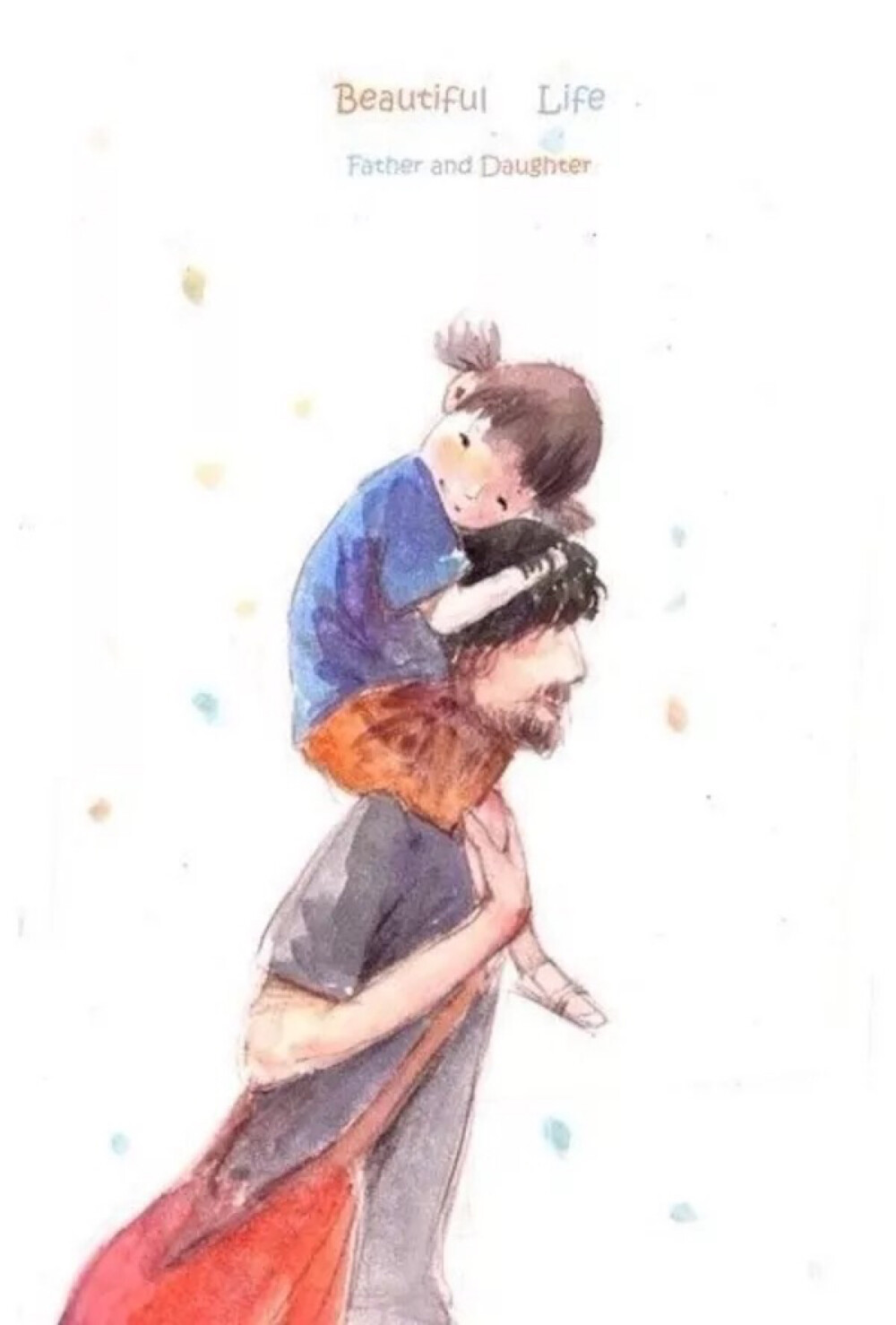 #卡通&Father's Day"父亲节 和爸爸在一起❤️父爱如山"(◕‿◕✿