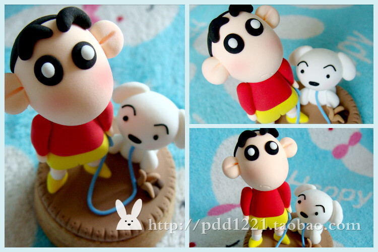 小白与蜡笔小新新，带着你去悠达，粘土摆件，瓶中的世界，胖嘟嘟DIY手工坊