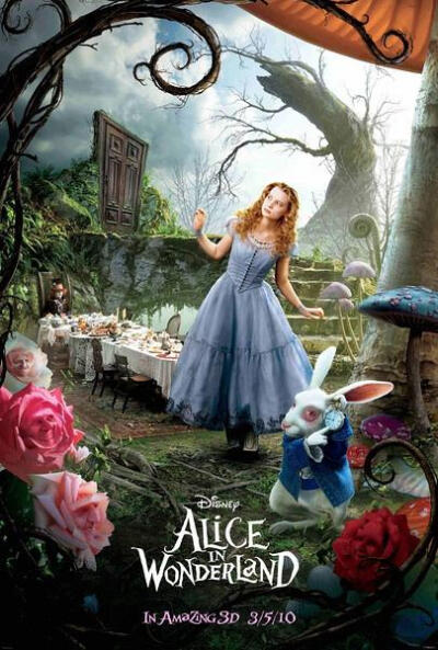 《爱丽丝梦游仙境》（Alice in Wonderland）是迪士尼的一部3D立体电影，其灵感来自于英国童话大师刘易斯·卡罗尔的《爱丽斯漫游仙境》和《爱丽丝镜中奇遇记》。由蒂姆·波顿执导，米娅·华希科沃斯卡、约翰尼·德普、海…