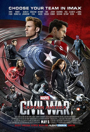 《美国队长3》（Marvel's Captain America: Civil War）是由美国漫威影业公司出品的科幻动作片，由安东尼·罗素、乔·罗素兄弟联合执导，克里斯·埃文斯、小罗伯特·唐尼、斯嘉丽·约翰逊、杰瑞米·雷纳、塞巴斯蒂安·斯坦、查德维克·博斯曼、安东尼·麦凯联合主演。该片根据漫威2006年出版的漫画大事件《内战》改编，背景故事承接于《复仇者联盟2：奥创纪元》事件的余波中，讲述了奥创事件后引发的一系列政治问题导致复仇者之间内部矛盾激化的故事。在奥创对这个世界造成了巨大的影响之后，复仇者联盟还是团结一致保护人类的。但是在一些政治角力的背后，政府中有人认为是有必要控制一下这些超级英…