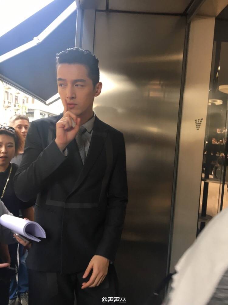 胡歌 米兰时装周 