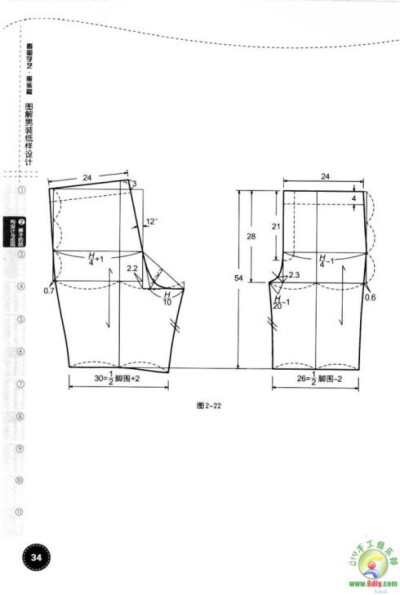 男裤剪裁图