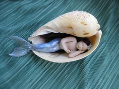 Aynashi：OOAK软陶人鱼/由凡妮莎Witschi童话的艺术玩偶