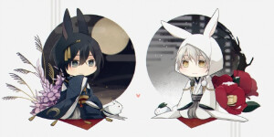 #刀剑乱舞#画师より的鶴丸国永&三日月宗近，萌炸了id=1189409