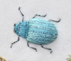 Stumpwork Beetle at The Floss Box