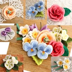 felt embroidery headpiece フェルト刺繍のヘッドドレス（髪飾り）by PieniSieni