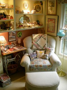 Welcome to my sewing and craft room, I won a contest for this sweet
little space. Come on by and see the rest of it!