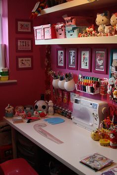 sewing room and hello kitty! I feel like this was specifically made for me!