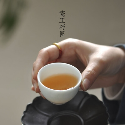 景德镇功夫茶具茶杯陶瓷品茗杯手工青瓷普洱杯小茶杯鸡缸杯主人杯