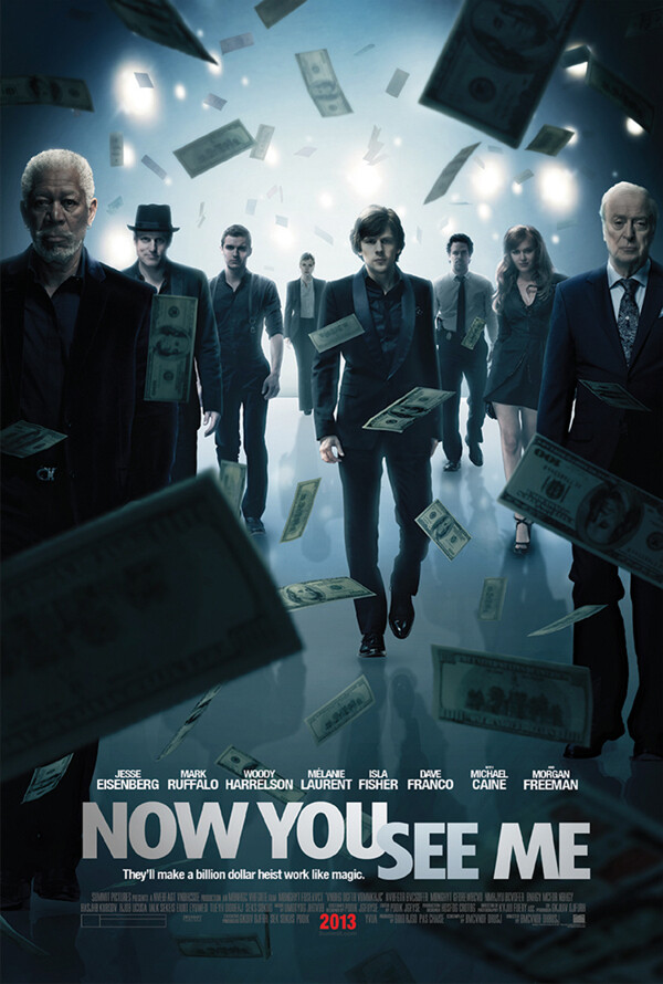 《惊天魔盗团Now You See Me》讲真整部电影有点浮夸……杰西·艾森伯格说话一定要这么快么……