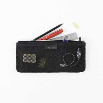 韩国正品A.shop 网格透气双层笔袋收纳袋 DOUBLE PEN POUCH 3款选