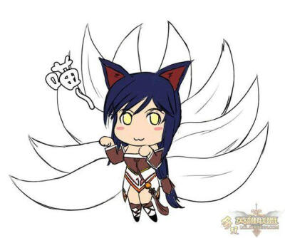 英雄联盟 LOL 阿狸 萌图 可爱 九尾妖狐 游戏 Ahri