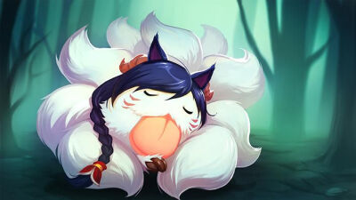 英雄联盟 LOL 阿狸 萌图 可爱 九尾妖狐 游戏 Ahri