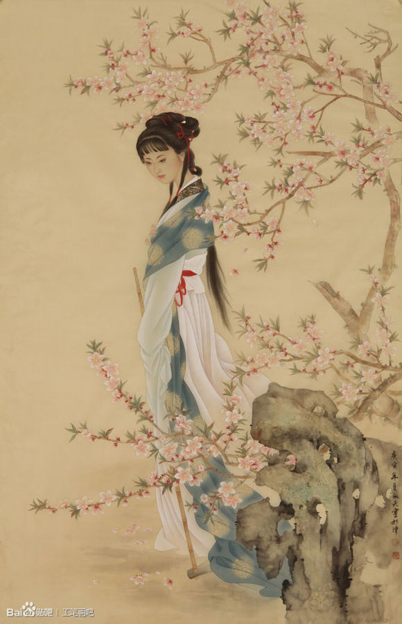 赵永夫工笔仕女作品_