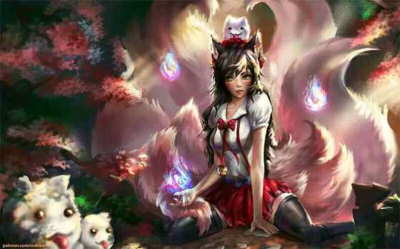 英雄联盟 LOL 阿狸 萌图 可爱 九尾妖狐 游戏 Ahri