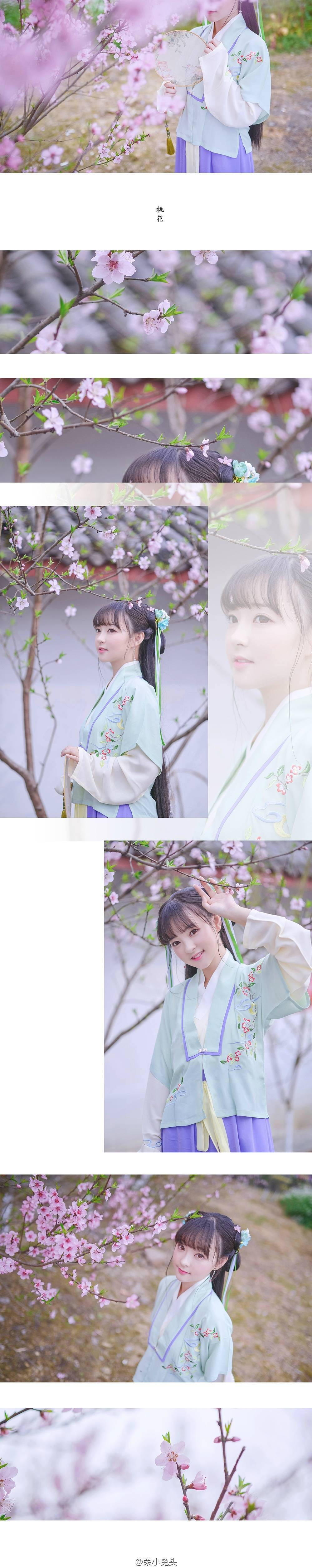 #汉服#
❀梨花落
絮影苹香，春在无人处。
移舟去。未成新句。一砚梨花雨。
http://t.cn/Rbd6VG1
摄影：@松溪大曲
妆发：@樱桃_Qiaki
服装：@重回汉唐汉服店