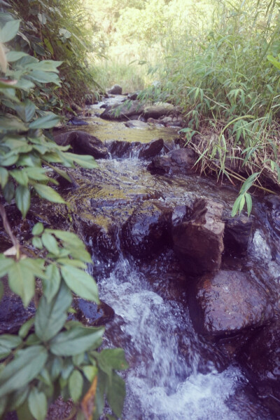 小水流里泡泡脚