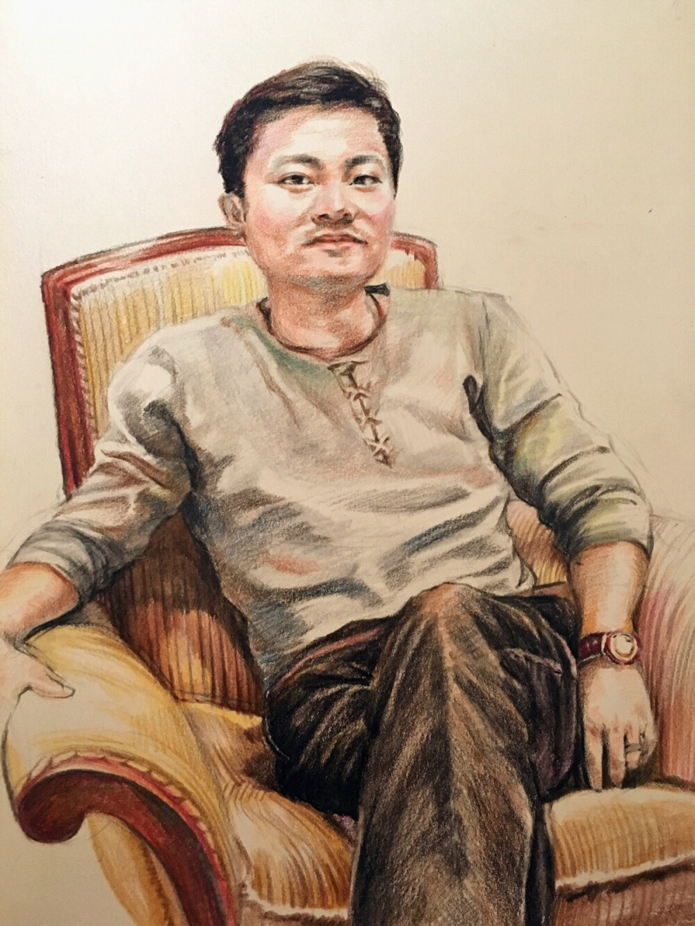 彩铅画 人物