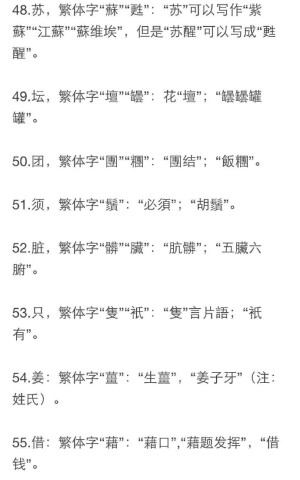 《一百个最容易用错的繁体字》切忌，书家万不可用错：留一份，有备无患。