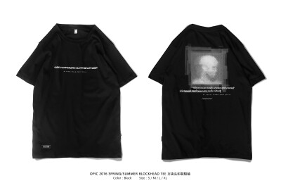 OPIC 2016 S/S BLOCKHEAD TEE 方块头印花短袖T恤