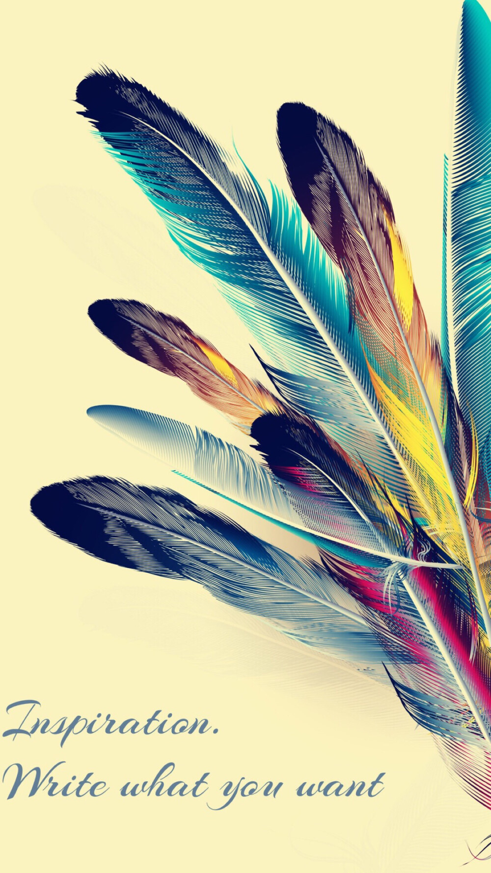 壁纸锁屏羽毛小清新