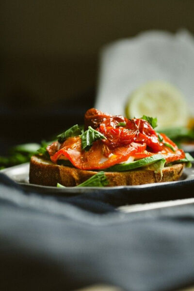 Roasted Tomato Caprese with Avocado | Not Without Salt