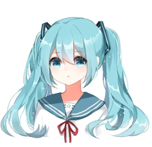 唯美 水手服 初音 头像