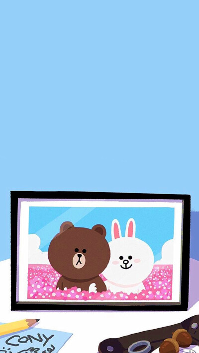 iPhone 壁纸 LINE cony brown 可妮 布朗 莎莉 熊大