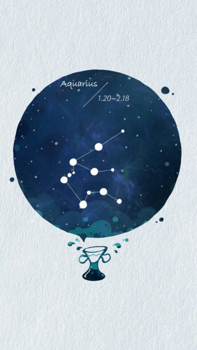 星座，水瓶座，背景，