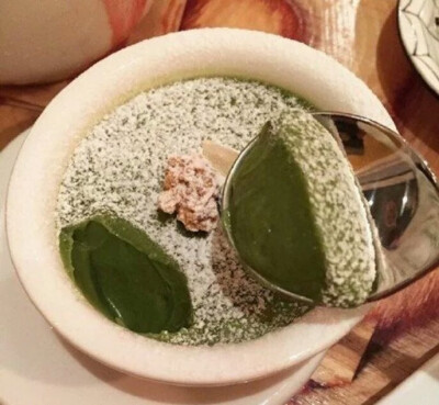 超浓厚的抹茶布丁，抹茶控动起来