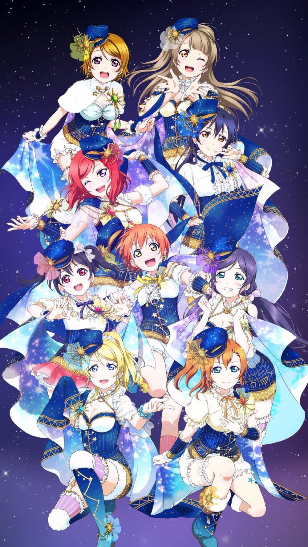 lovelive！九人合照 高清 手机壁纸