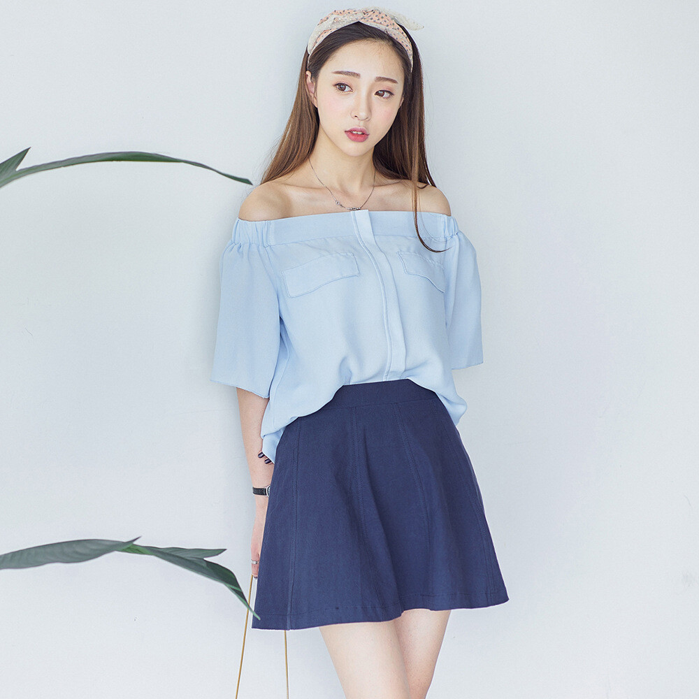 2016夏季女装高腰短裙a字裙韩版休闲百搭半身裙女