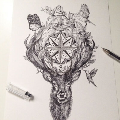 艺术家Alfred Basha的手绘插画