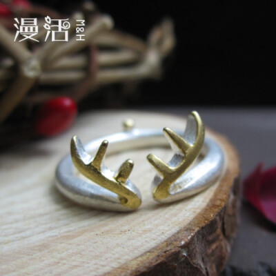 纯银镀金 麋鹿角开口戒指 森系简约迷你防过敏女戒指 ￥40
https://item.taobao.com/item.htm?spm=a1z10.5-c.w4002-13269876631.41.PDLwXl&id=527202259409