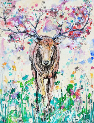 澳大利艺术家Eve Izzett有着对色彩的极度痴迷，或许还没有人像她一样喜欢用如此明亮、丰富的色彩来画的动物肖像。