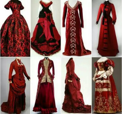 酒红色系 服装素材 华丽 优雅 成熟